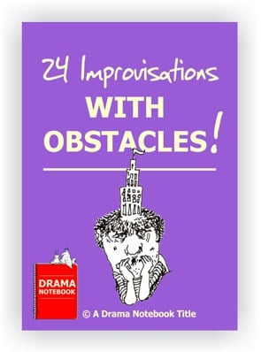 PDF cover for 24 improvisation drama games with obstacles that can be taught online