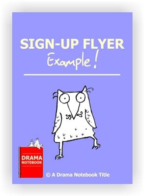 Drama Club Sign up Flyer