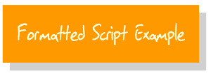 Play Submission Formatted Script Example