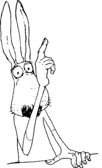 Funny Bunny pointing to paragraph Funny Bunny pointing to paragraph